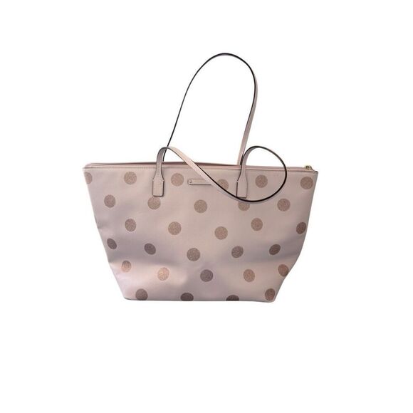 Kate Spade Hani Haven Lane Womens Pink Glitter Dot Saffiano Leather Tote Bag - Picture 11 of 13